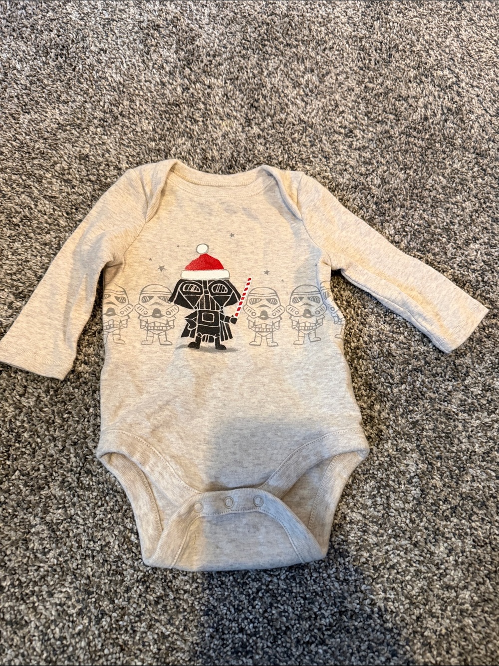 BabyGap Star Wars Darth Vader Christmas Holiday Bodysuit Onesie Size 0-3M